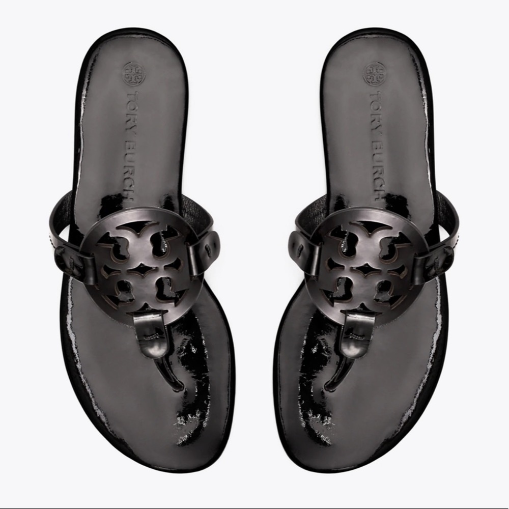 Tory Burch patent leather Miller Thong sandal NWT